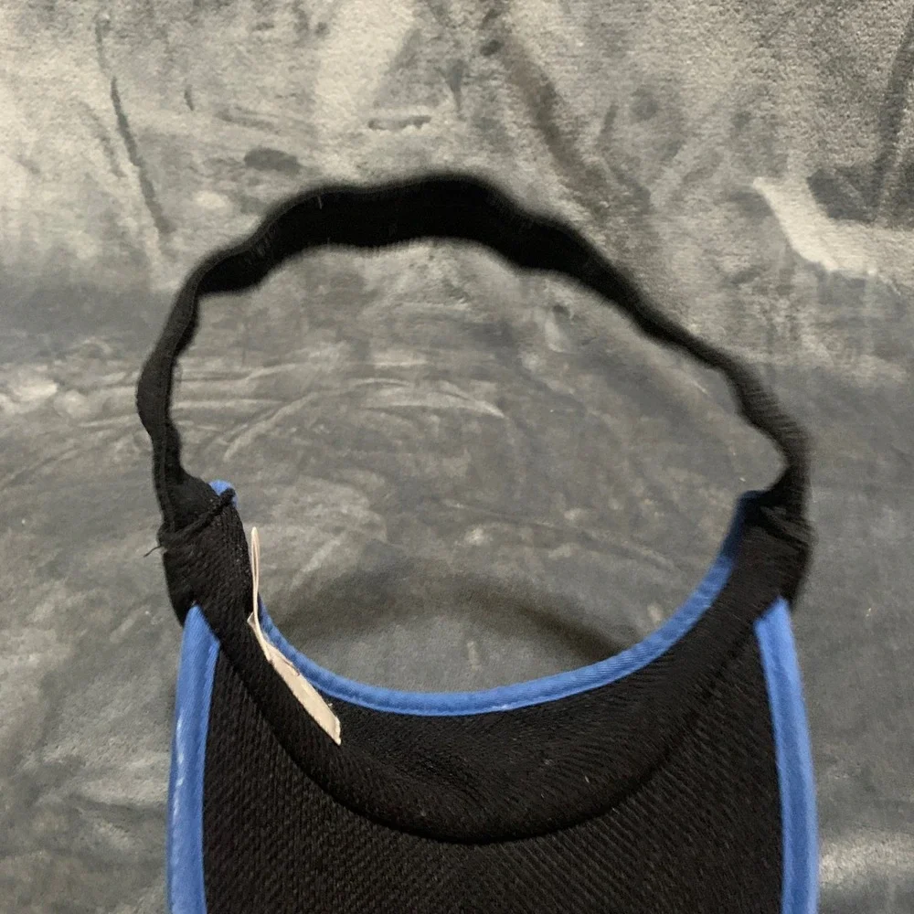 Nike Visor Women OSFM Athletic Black Blue Embroidered Swoosh U21201WDA Sporty